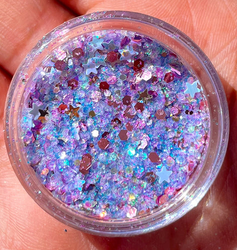 Chunky Light Purple Nail Glitter