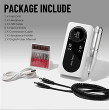 Electric Nail Drill Machine - 45000 RPM Electric Portable Nail File - Rechargeable