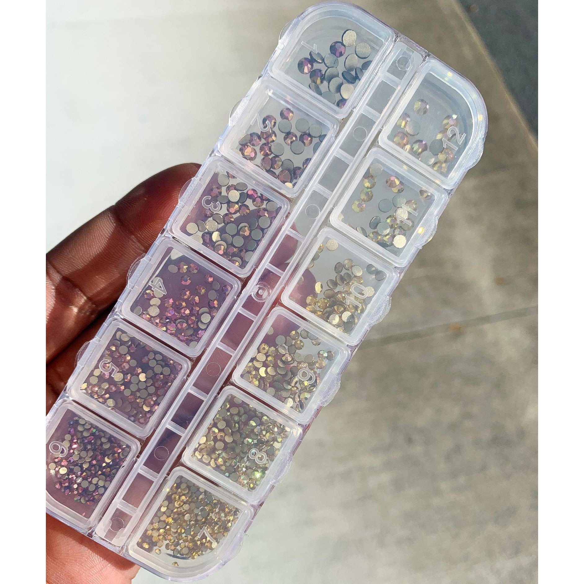 Mixed AB 24 Pieces 10x14 3D Nail Gems – The Additude Shop