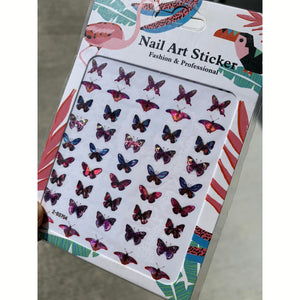 holographic butterfly nail stickers, butterfly nail decals , nail supplies near me, nail supplies jacksonville nc, nail supply store jacksonville nc